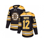 Men Adidas Boston Bruins #12 Adam Oates Black Home Authentic Stitched NHL Jersey