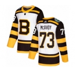 Men's Adidas Boston Bruins #73 Charlie McAvoy Authentic White 2019 Winter Classic NHL Jersey