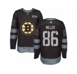Men's Adidas Boston Bruins #86 Kevan Miller Authentic Black 1917-2017 100th Anniversary NHL Jersey
