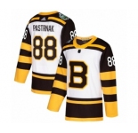 Men's Adidas Boston Bruins #88 David Pastrnak Authentic White 2019 Winter Classic NHL Jersey