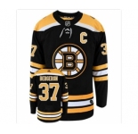 Men's BOSTON BRUINS #37 PATRICE BERGERON with C patch ADIDAS AUTHENTIC HOME NHL HOCKEY JERSEY