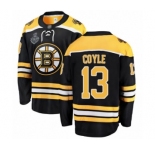 Men's Boston Bruins #13 Charlie Coyle Authentic Black Home Fanatics Branded Breakaway 2019 Stanley Cup Final Bound Hockey Jersey
