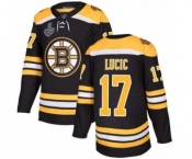 Men's Boston Bruins #17 Milan Lucic Authentic Black Home 2019 Stanley Cup Final Bound Hockey Jersey