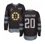 Men's Boston Bruins #20 Joakim Nordstrom Authentic Black 1917-2017 100th Anniversary 2019 Stanley Cup Final Bound Hockey Jersey