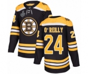 Men's Boston Bruins #24 Terry O'Reilly Premier Black Home 2019 Stanley Cup Final Bound Hockey Jersey