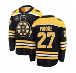Men's Boston Bruins #27 John Moore Authentic Black Home Fanatics Branded Breakaway 2019 Stanley Cup Final Bound Hockey Jersey