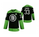 Men's Boston Bruins #33 Zdeno Chara Green Hockey Fight nCoV Limited Hockey Jersey