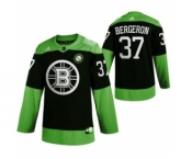 Men's Boston Bruins #37 Patrice Bergeron Green Hockey Fight nCoV Limited Hockey Jersey