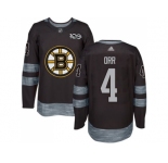 Men's Boston Bruins #4 Bobby Orr Black 1917-2017 100th Anniversary Stitched NHL Jersey