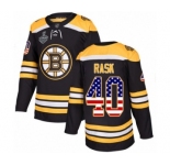 Men's Boston Bruins #40 Tuukka Rask Authentic Black USA Flag Fashion 2019 Stanley Cup Final Bound Hockey Jersey