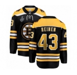 Men's Boston Bruins #43 Danton Heinen Authentic Black Home Fanatics Branded Breakaway 2019 Stanley Cup Final Bound Hockey Jersey