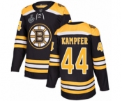 Men's Boston Bruins #44 Steven Kampfer Authentic Black Home 2019 Stanley Cup Final Bound Hockey Jersey