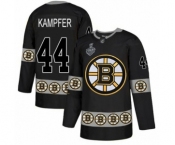 Men's Boston Bruins #44 Steven Kampfer Authentic Black Team Logo Fashion 2019 Stanley Cup Final Bound Hockey Jersey