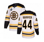 Men's Boston Bruins #44 Steven Kampfer Authentic White Away 2019 Stanley Cup Final Bound Hockey Jersey