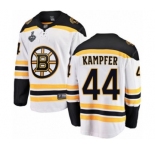 Men's Boston Bruins #44 Steven Kampfer Authentic White Away Fanatics Branded Breakaway 2019 Stanley Cup Final Bound Hockey Jersey