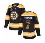 Men's Boston Bruins #7 Phil Esposito Authentic Black Drift Fashion 2019 Stanley Cup Final Bound Hockey Jersey