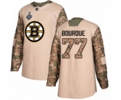 Men's Boston Bruins #77 Ray Bourque Authentic Camo Veterans Day Practice 2019 Stanley Cup Final Bound Hockey Jersey