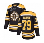 Men's Boston Bruins #79 Jeremy Lauzon Premier Black Home 2019 Stanley Cup Final Bound Hockey Jersey