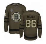 Men's Boston Bruins #86 Kevan Miller Authentic Green Salute to Service 2019 Stanley Cup Final Bound Hockey Jersey