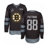 Men's Boston Bruins #88 David Pastrnak Authentic Black 1917-2017 100th Anniversary 2019 Stanley Cup Final Bound Hockey Jersey