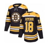 Men's Bruins #18 Brett Ritchie Black Home Authentic Stitched Hockey Jersey