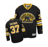 Reebok Boston Bruins #37 Patrice Bergeron Authentic Black Third NHL Jersey