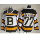 nhl jerseys boston bruins #77 bourque white [m&n 75th]