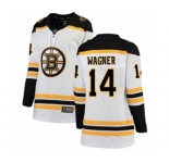 Women Boston Bruins #14 Chris Wagner Authentic White Away Fanatics Branded Breakaway NHL Jersey