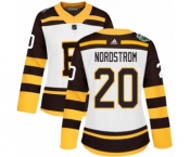 Women's Adidas Boston Bruins #20 Joakim Nordstrom Authentic White 2019 Winter Classic NHL Jersey