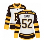 Women's Adidas Boston Bruins #52 Sean Kuraly Authentic White 2019 Winter Classic NHL Jersey