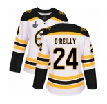 Women's Boston Bruins #24 Terry O'Reilly Authentic White Away 2019 Stanley Cup Final Bound Hockey Jersey