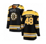 Women's Boston Bruins #48 Matt Grzelcyk Authentic Black Home Fanatics Branded Breakaway 2019 Stanley Cup Final Bound Hockey Jersey