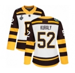 Women's Boston Bruins #52 Sean Kuraly Authentic White Winter Classic 2019 Stanley Cup Final Bound Hockey Jersey