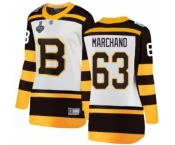 Women's Boston Bruins #63 Brad Marchand White Winter Classic Fanatics Branded Breakaway 2019 Stanley Cup Final Bound Hockey Jersey