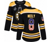 Women's Boston Bruins #8 Cam Neely Authentic Black USA Flag Fashion 2019 Stanley Cup Final Bound Hockey Jersey