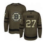 Youth Adidas Boston Bruins #27 John Moore Premier Green Salute to Service NHL Jersey