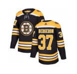 Youth Adidas Boston Bruins #37 Patrice Bergeron Black Home Authentic Stitched NHL Jersey