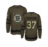 Youth Adidas Boston Bruins #37 Patrice Bergeron Green Salute to Service Stitched NHL Jersey