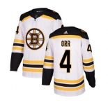 Youth Adidas Boston Bruins #4 Bobby Orr Authentic White Away NHL Jersey