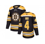 Youth Adidas Boston Bruins #4 Bobby Orr Black Home Authentic Stitched NHL Jersey