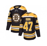 Youth Adidas Boston Bruins #47 Torey Krug Black Home Authentic Stitched NHL Jersey