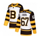 Youth Adidas Boston Bruins #67 Jakub Zboril Authentic White 2019 Winter Classic NHL Jersey