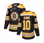 Youth Boston Bruins #10 Anders Bjork Premier Black Home 2019 Stanley Cup Final Bound Hockey Jersey