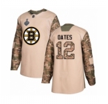 Youth Boston Bruins #12 Adam Oates Authentic Camo Veterans Day Practice 2019 Stanley Cup Final Bound Hockey Jersey