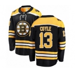 Youth Boston Bruins #13 Charlie Coyle Authentic Black Home Fanatics Branded Breakaway Hockey Jersey