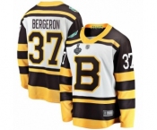Youth Boston Bruins #37 Patrice Bergeron White Winter Classic Fanatics Branded Breakaway 2019 Stanley Cup Final Bound Hockey Jersey