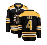 Youth Boston Bruins #4 Bobby Orr Authentic Black Home Fanatics Branded Breakaway NHL Jersey