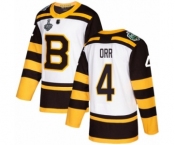 Youth Boston Bruins #4 Bobby Orr Authentic White Winter Classic 2019 Stanley Cup Final Bound Hockey Jersey