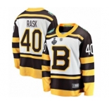 Youth Boston Bruins #40 Tuukka Rask White Winter Classic Fanatics Branded Breakaway 2019 Stanley Cup Final Bound Hockey Jersey