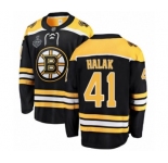 Youth Boston Bruins #41 Jaroslav Halak Authentic Black Home Fanatics Branded Breakaway 2019 Stanley Cup Final Bound Hockey Jersey